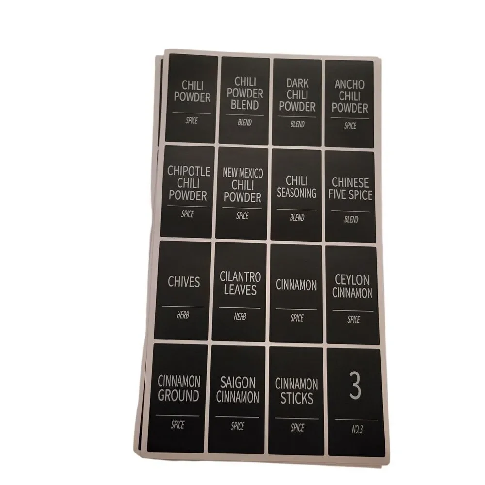 Spice and Baking Label Set